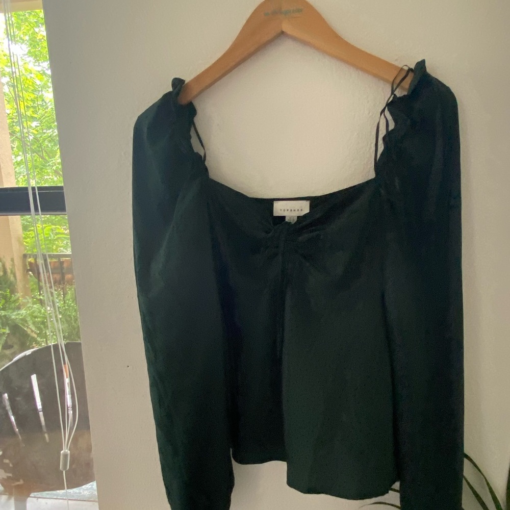 TOPSHOP ROMANTIC GREEN TOP